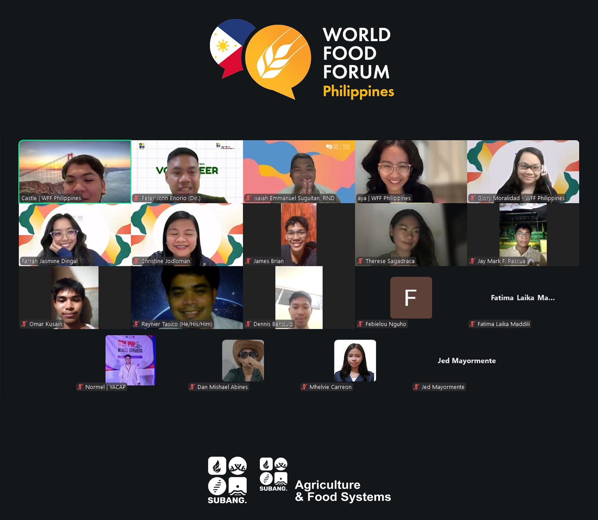 Subang Joins World Food Forum Fireside Reflections with Past Flagship Participants